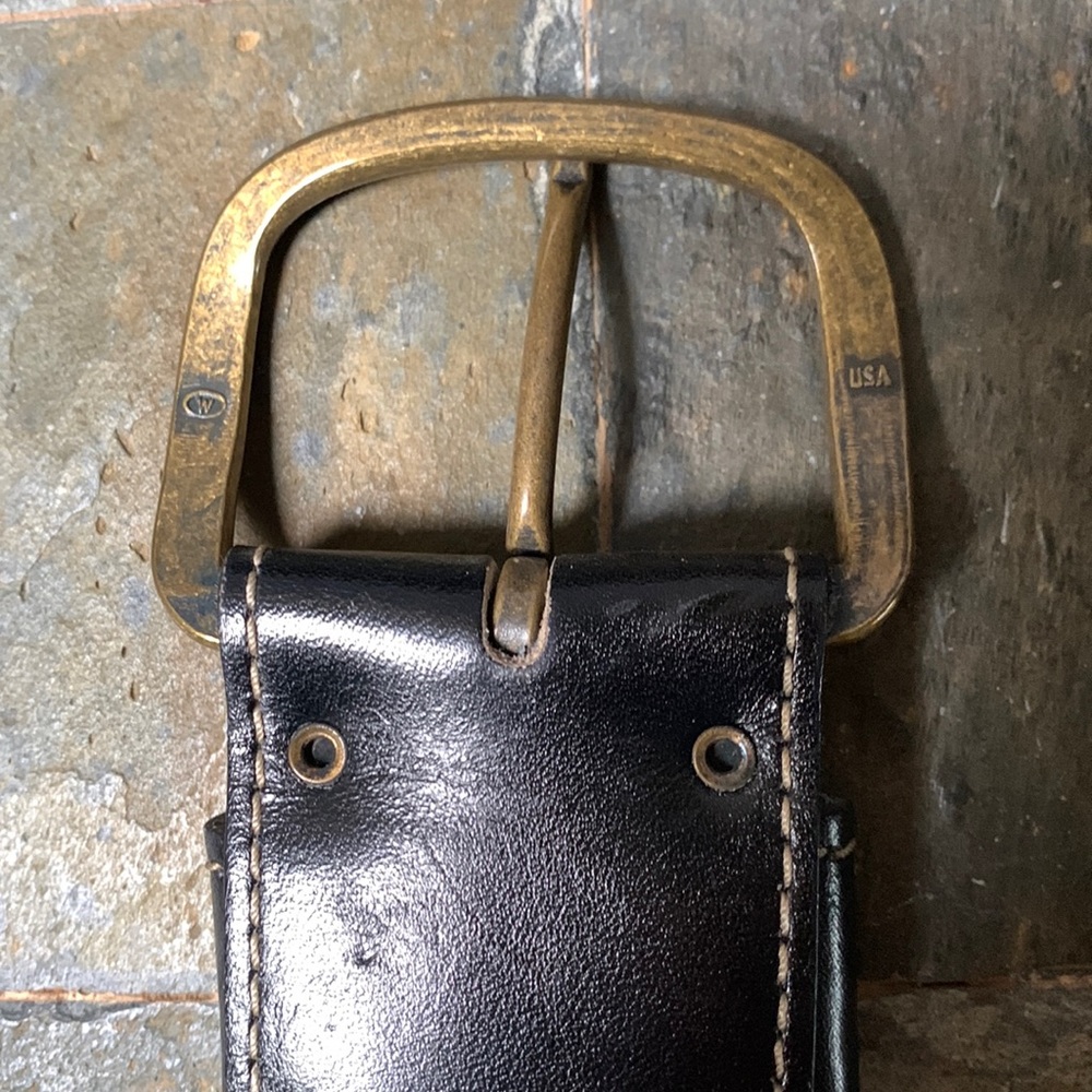 Vintage 60s genuine leather belt - Picture 4 of 9